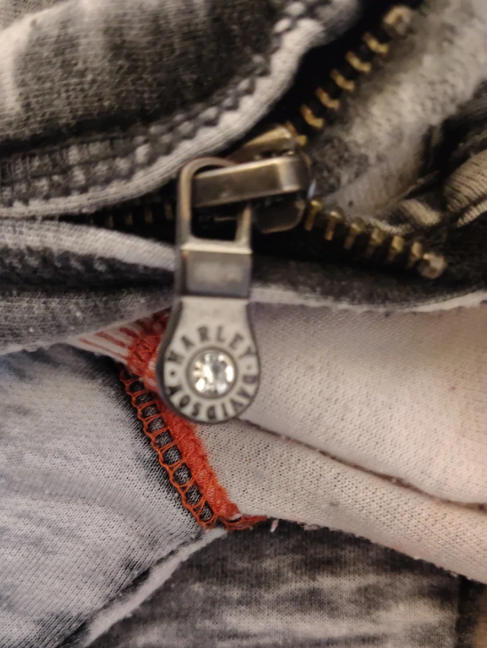 Harley-Davidson Gray & Pink Marbled Zip Hoodie - Picture 6 of 6